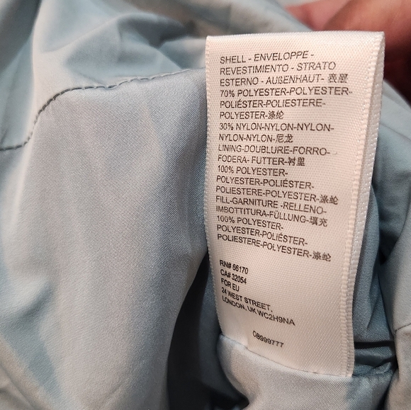 Urban Outfitters Light Blue Puffer Jacket Size Xsmall - Picture 6 of 10